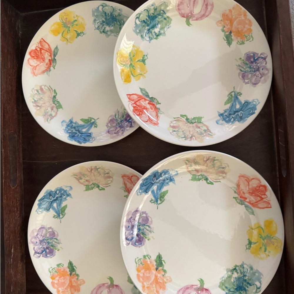 Tiffany & Co. Blossom Floral Patterned Dessert Plates Set